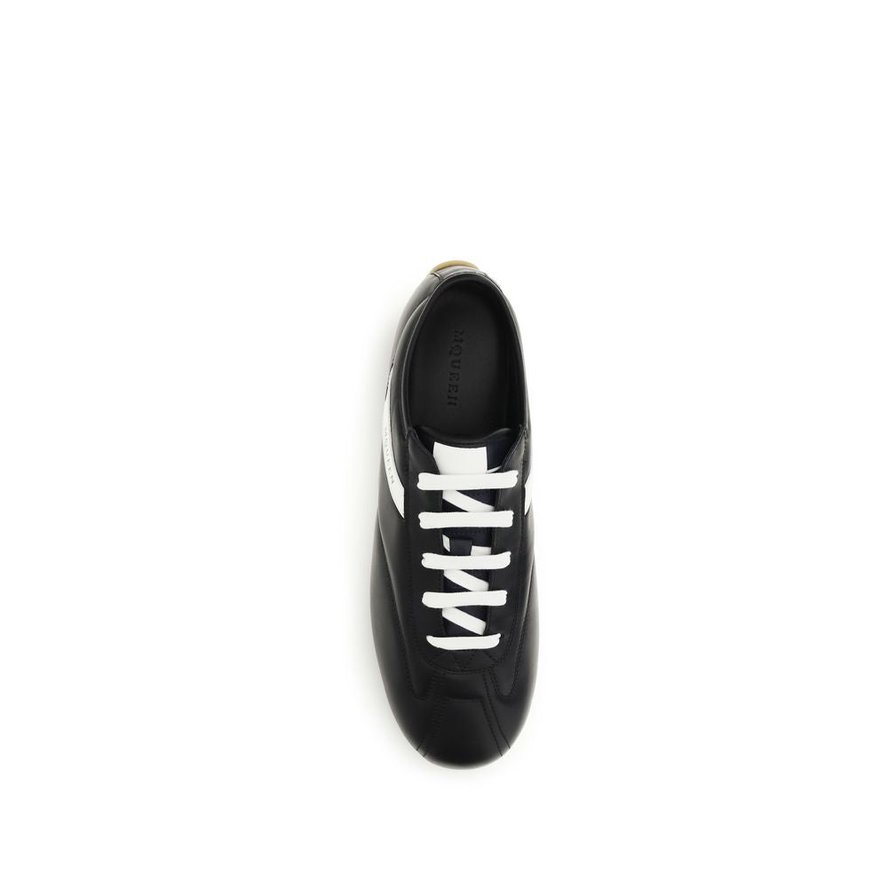 Alexander McQueen Black Calf Leather Bos Taurus Low Top Sneakers