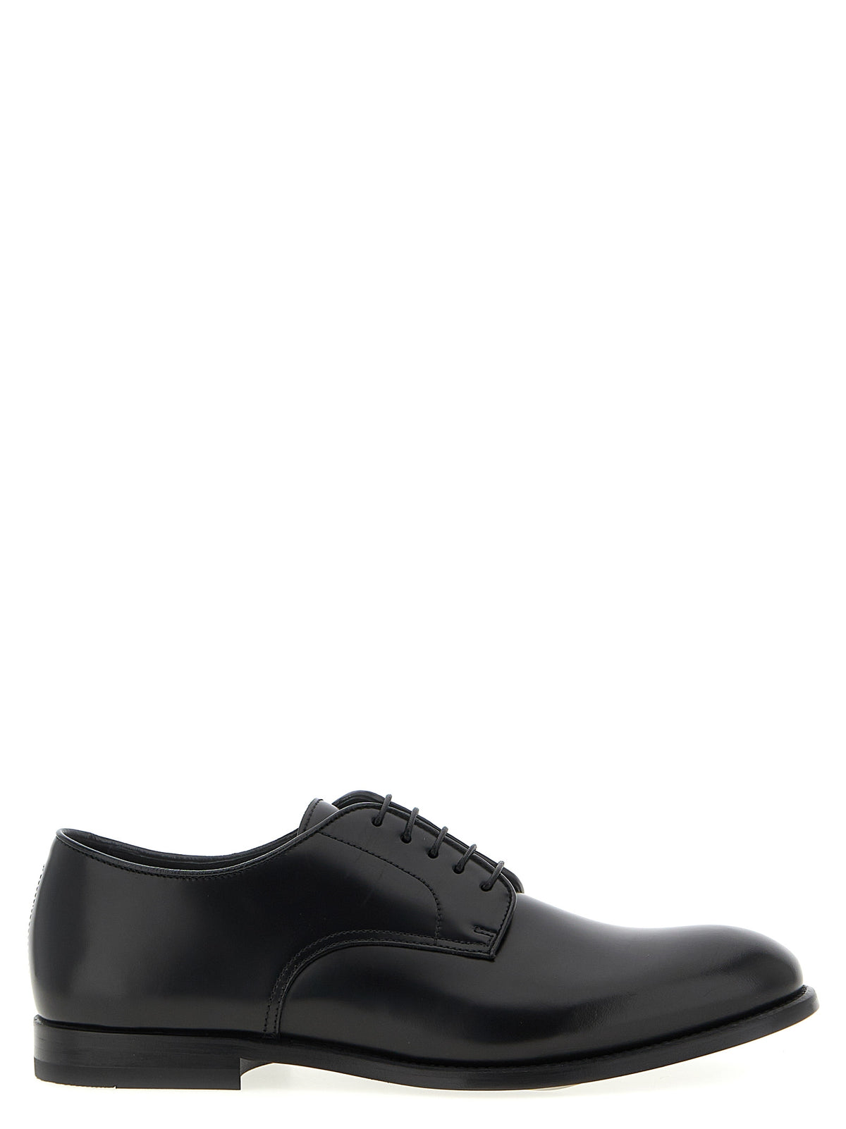 Doucal's Black Calfskin Oxfords And Derbies