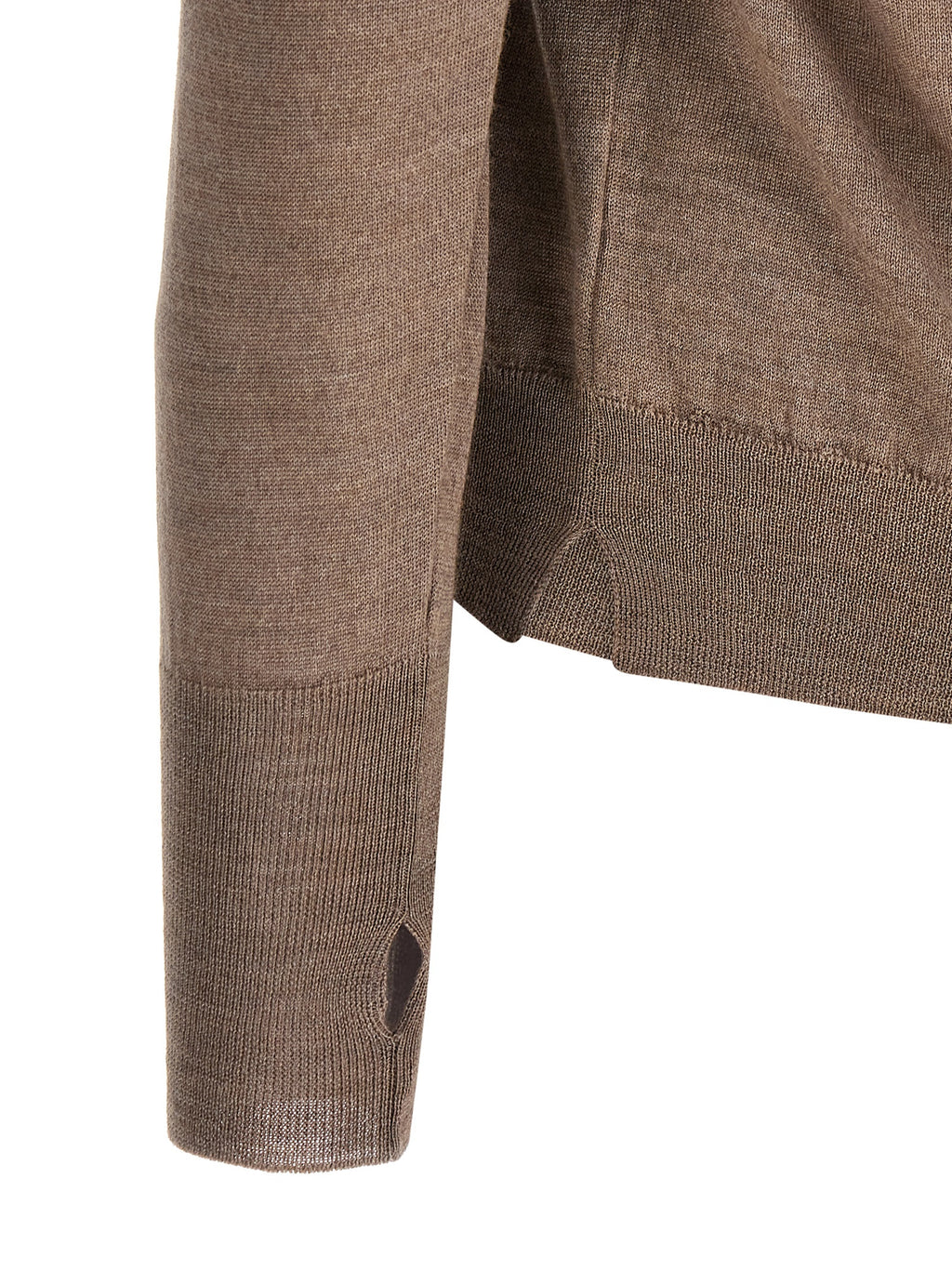MA'RY'YA Gray Virgin Wool Cardigan
