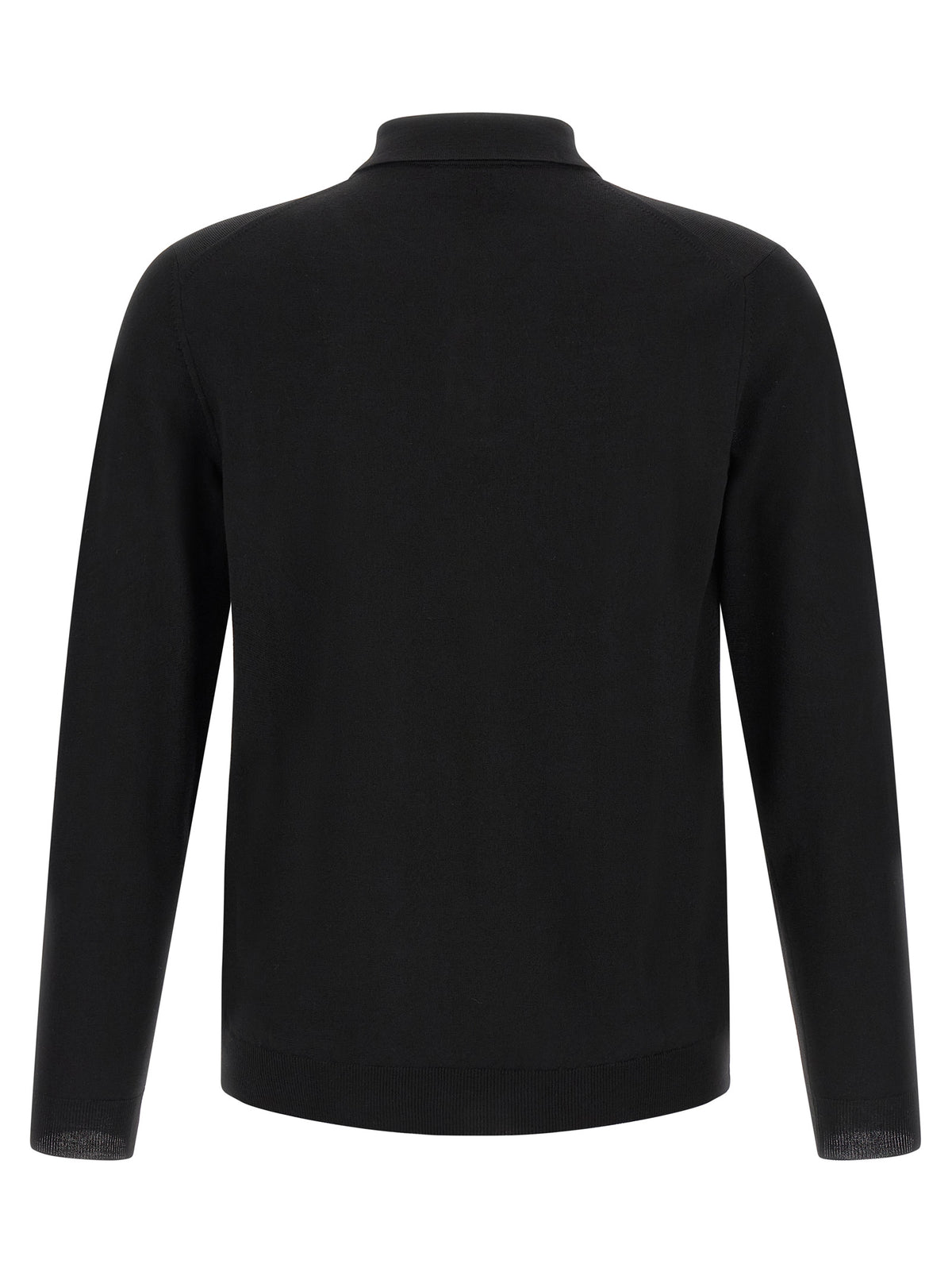 ZANONE Black Virgin Wool Polo Shirt