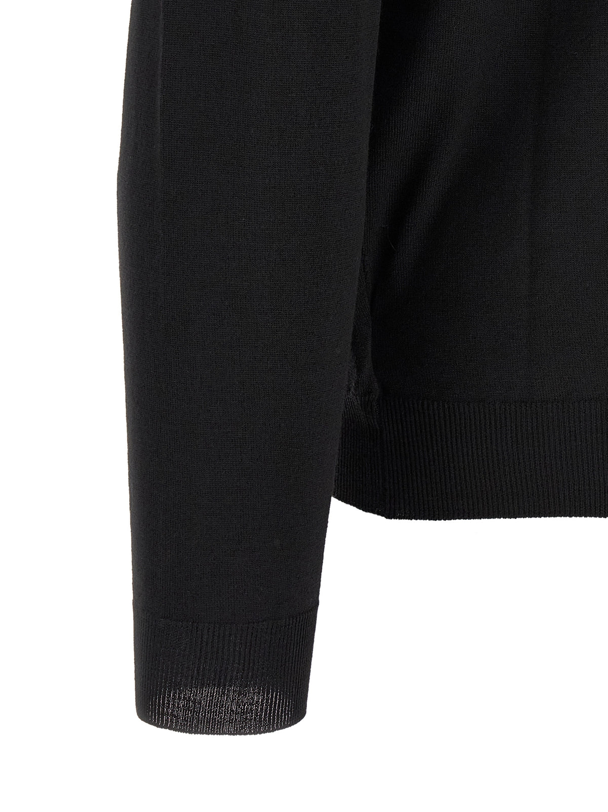 ZANONE Black Virgin Wool Polo Shirt