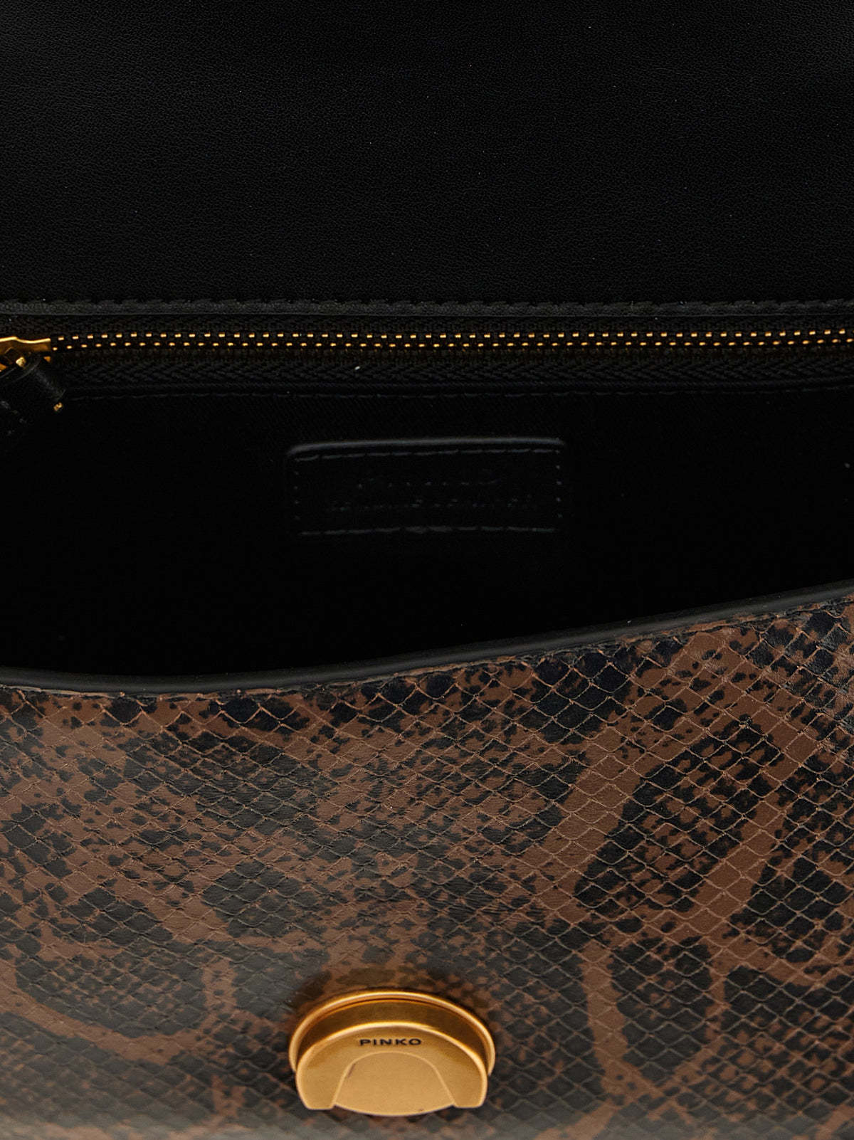 PINKO Brown Calfskin Handbag