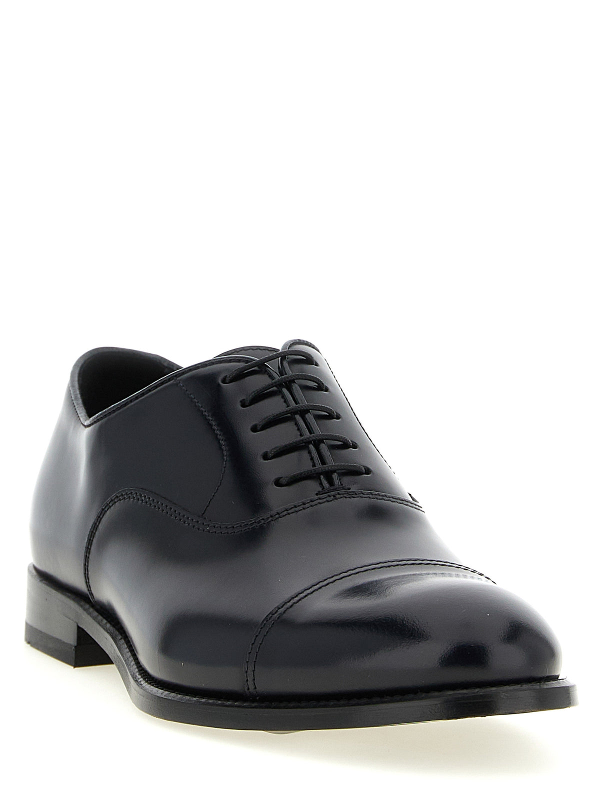 Doucal's Blue Lamb Leather Oxfords And Derbies