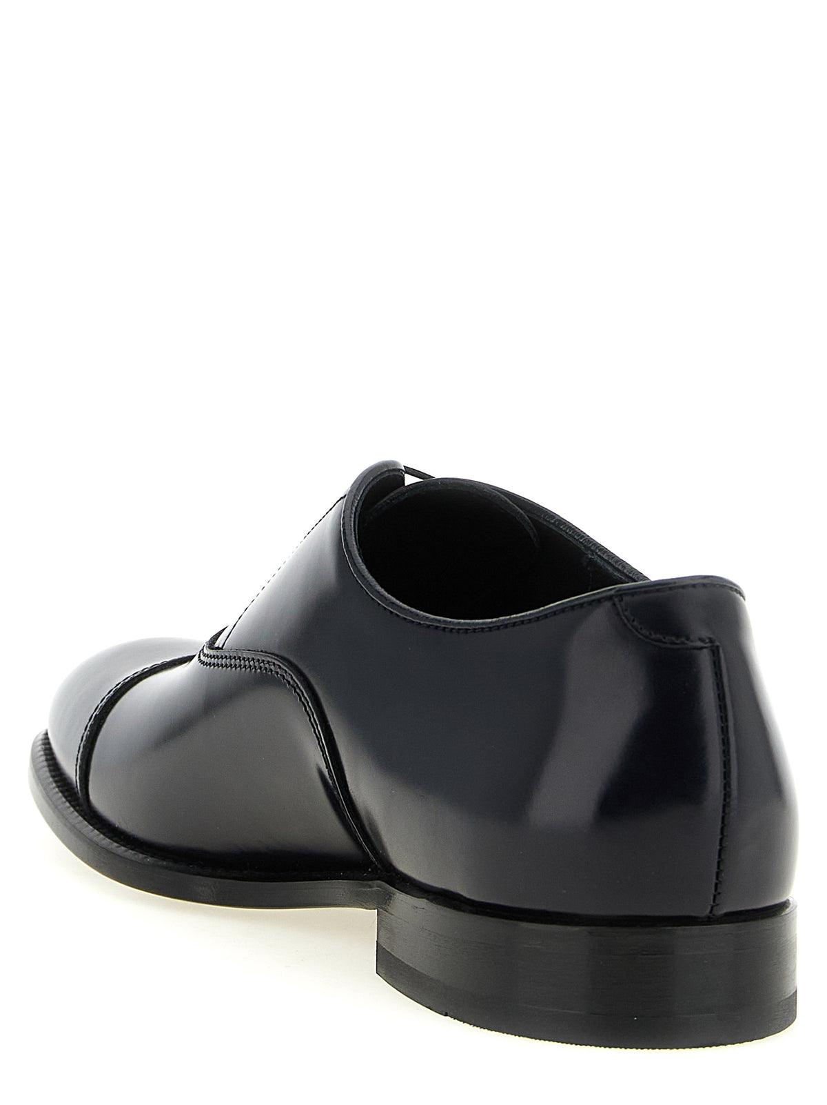 Doucal's Blue Lamb Leather Oxfords And Derbies