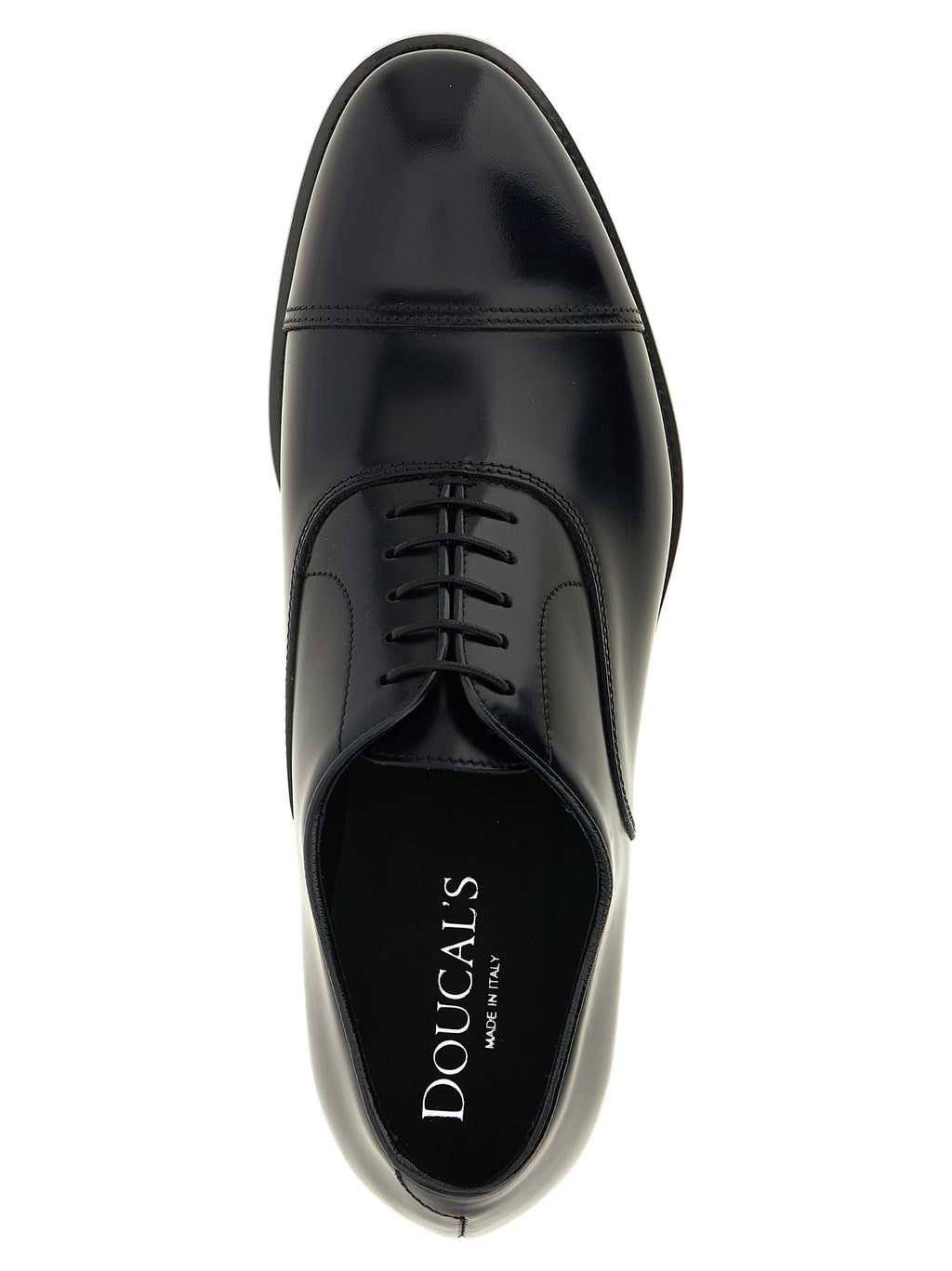 Doucal's Blue Lamb Leather Oxfords And Derbies