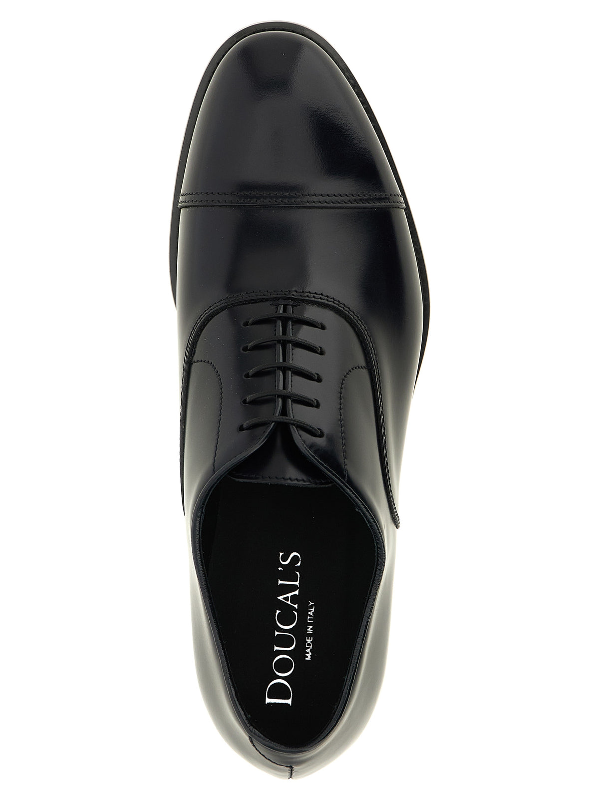 Doucal's Blue Lamb Leather Oxfords And Derbies