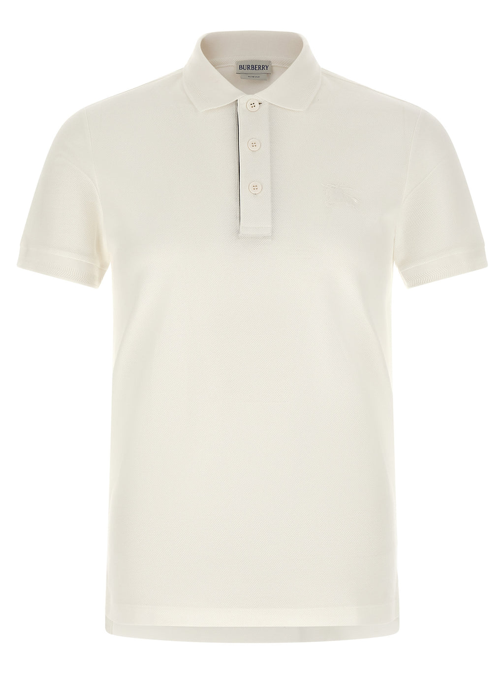 Burberry White Cotton Polo Shirt