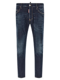 Dsquared² Blue Cotton Straight-Leg Jeans