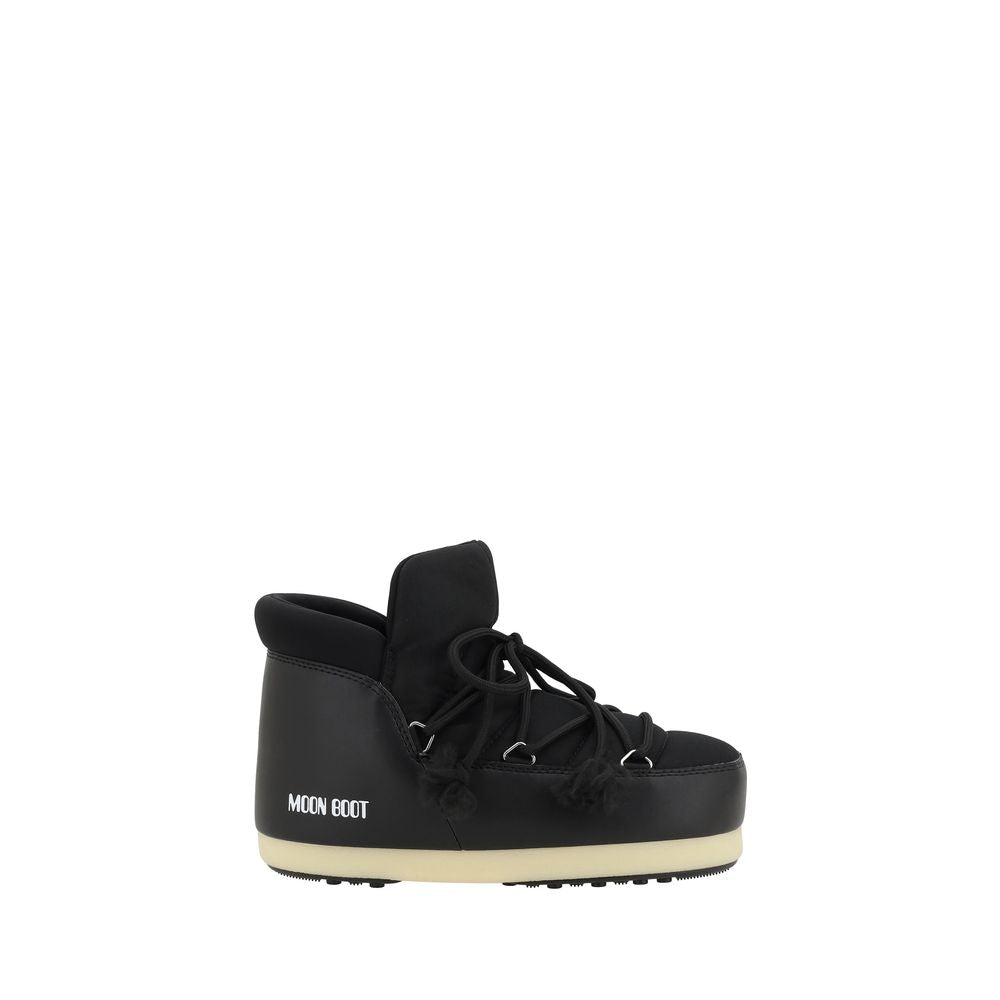 Moon Boot Black Polyester Lace-Up Boots