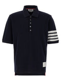 Thom Browne Blue Cotton Polo Shirt