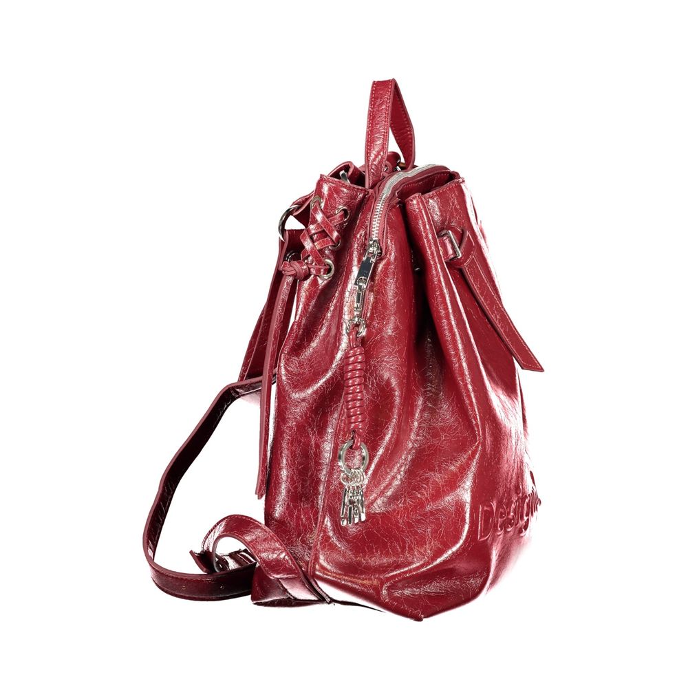 Desigual Red Poliuretano Women's Backpack