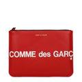 Comme Des Garçons Red Leather Clutch Bag