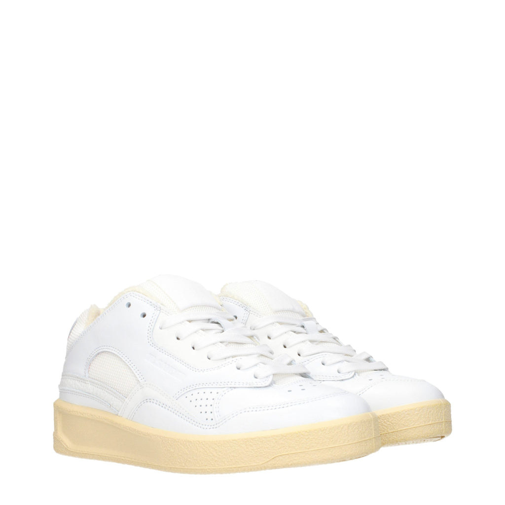 Jil Sander White Leather Low Top Sneakers