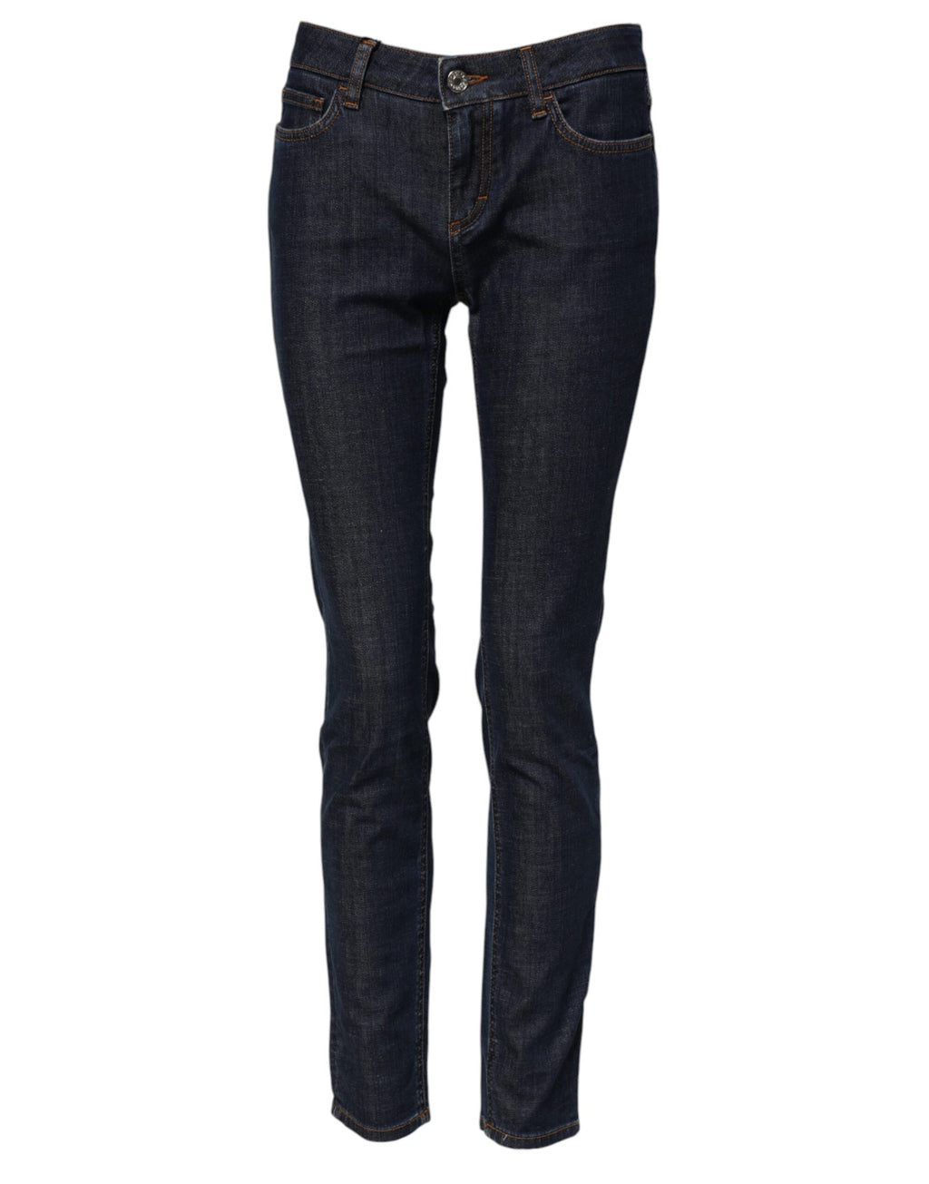 Dolce & Gabbana Blue Skinny Cotton Mid Waisted Denim Jeans